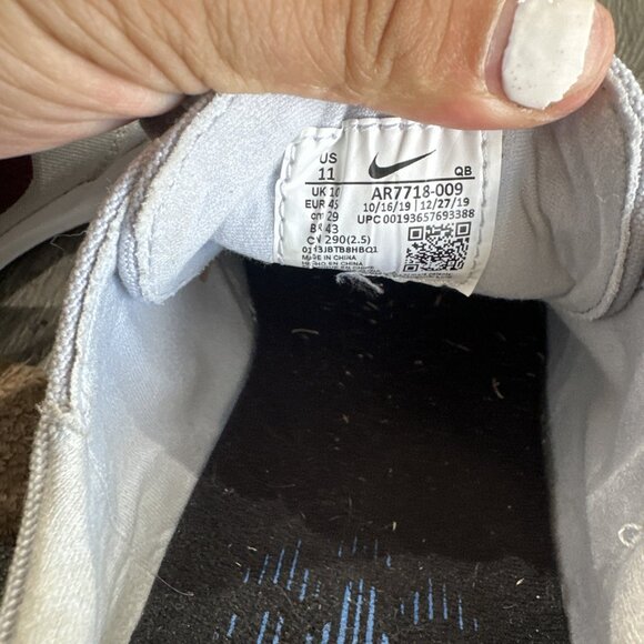 Mens Nike SB Zoom Stefan Janoski Gray Canvas Low Skate Sneakers Shoes Size 11 - Picture 8 of 9